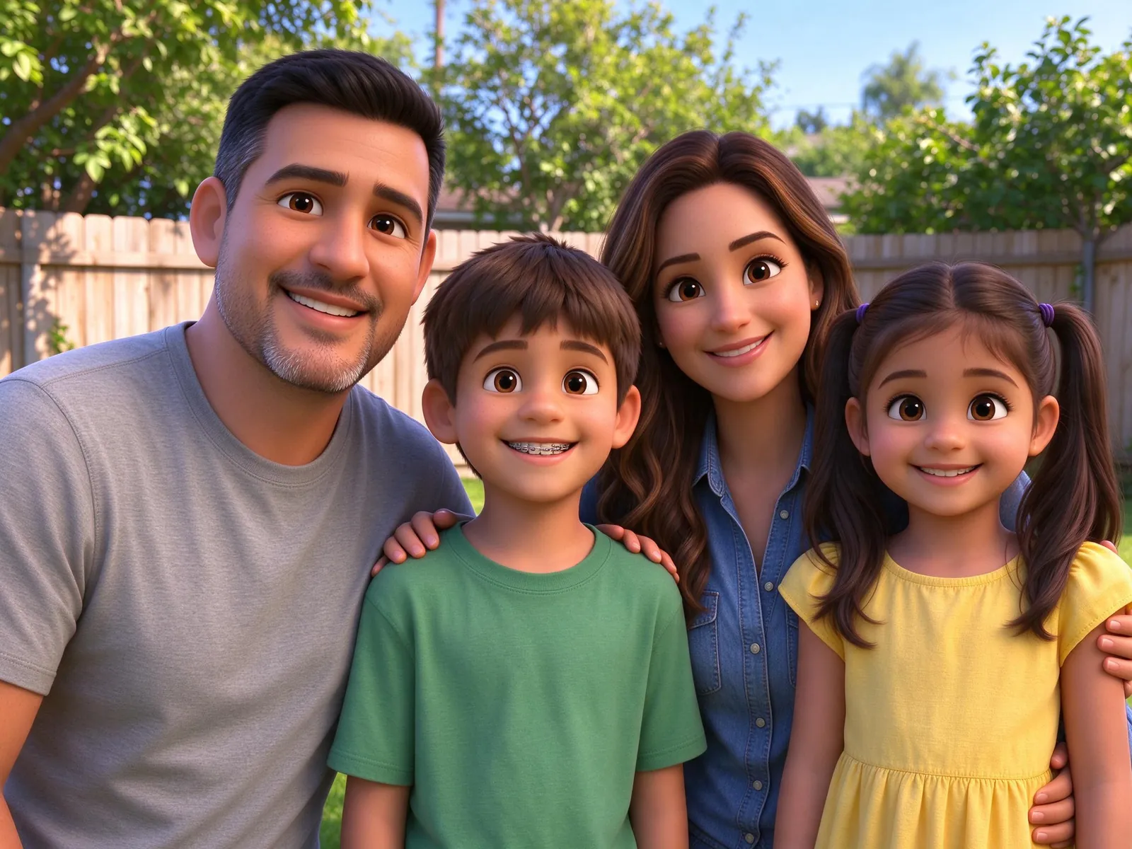 AI-generated sample: 3D cartoon family