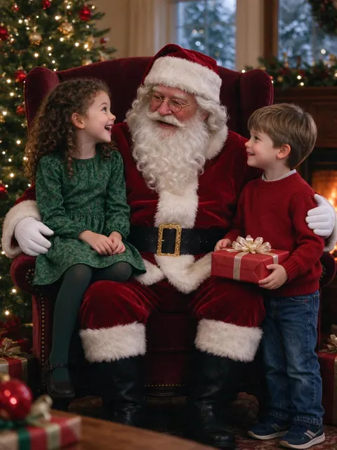 AI Santa Photo Generator: AI example of fictional people